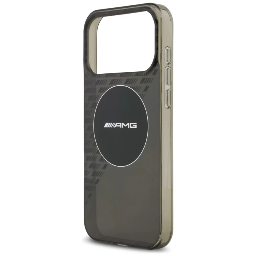 Etui AMG Double Layer Transparent Smocked MagSafe do iPhone 17 Pro Max - czarne