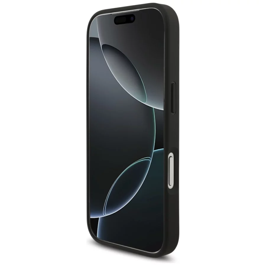 Etui AMG Leather Debossed Lines Logo do iPhone 17 Pro - czarne