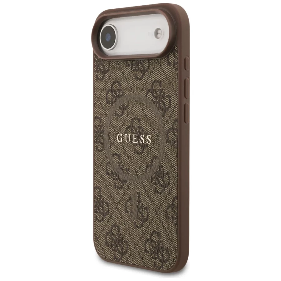 Etui Guess 4G Ring Classic Logo MagSafe na iPhone 17 Air - brązowe