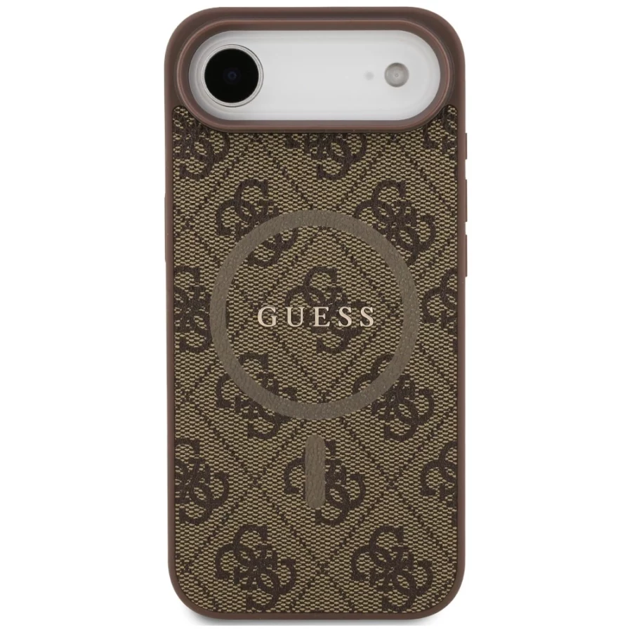 Etui Guess 4G Ring Classic Logo MagSafe na iPhone 17 Air - brązowe