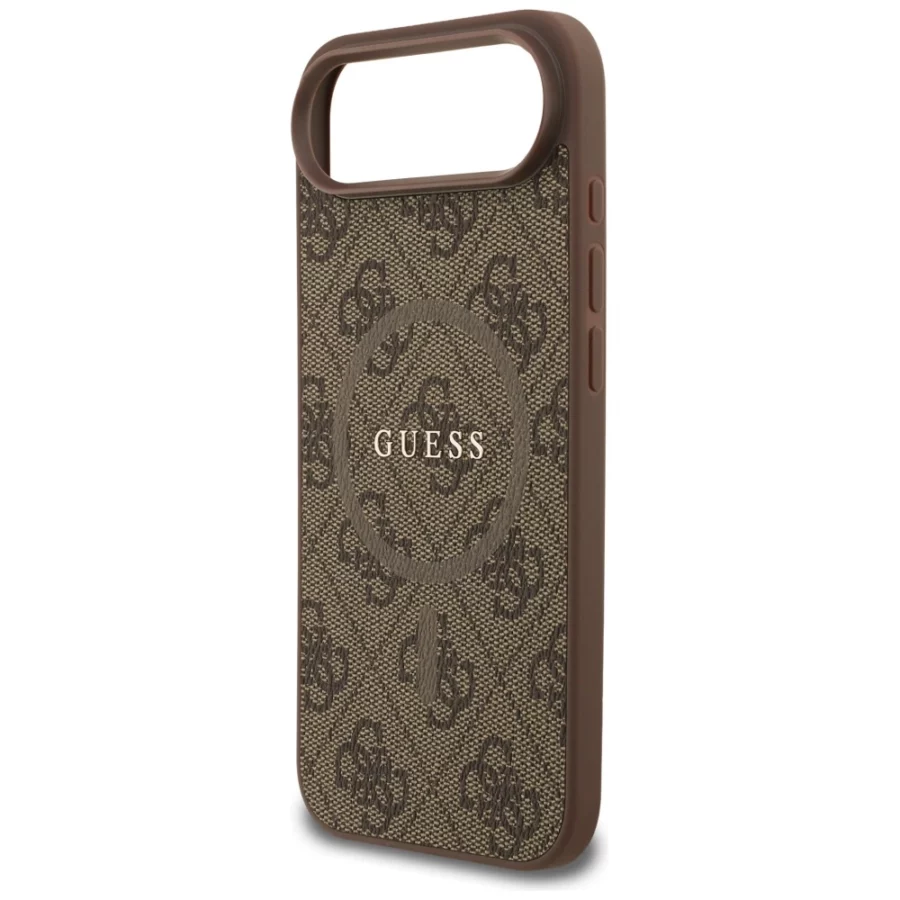 Etui Guess 4G Ring Classic Logo MagSafe na iPhone 17 Air - brązowe