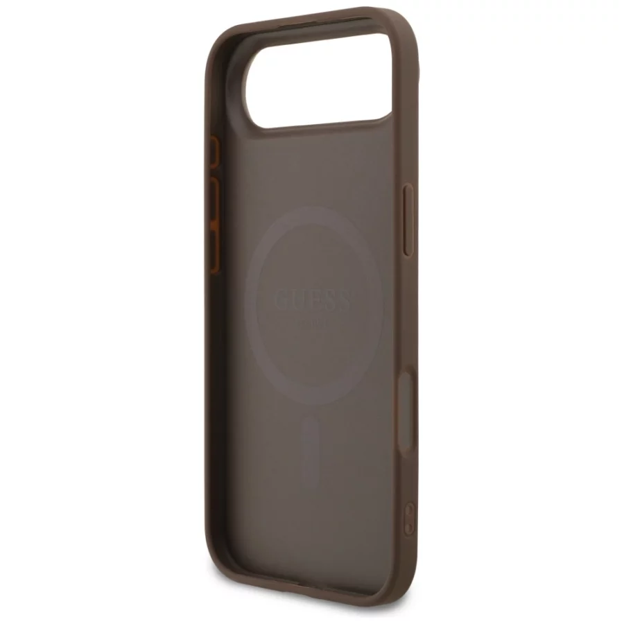 Etui Guess 4G Ring Classic Logo MagSafe na iPhone 17 Air - brązowe
