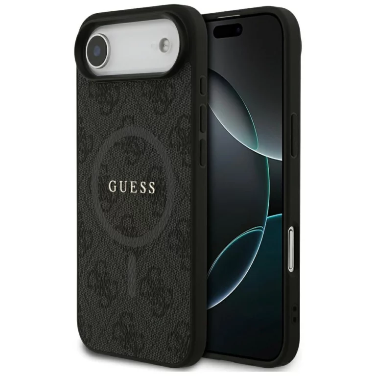 Etui Guess 4G Ring Classic Logo MagSafe do iPhone 17 Air - czarne