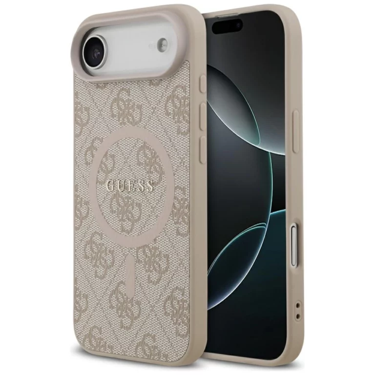 Etui Guess 4G Ring Classic Logo MagSafe na iPhone 17 Air - różowe