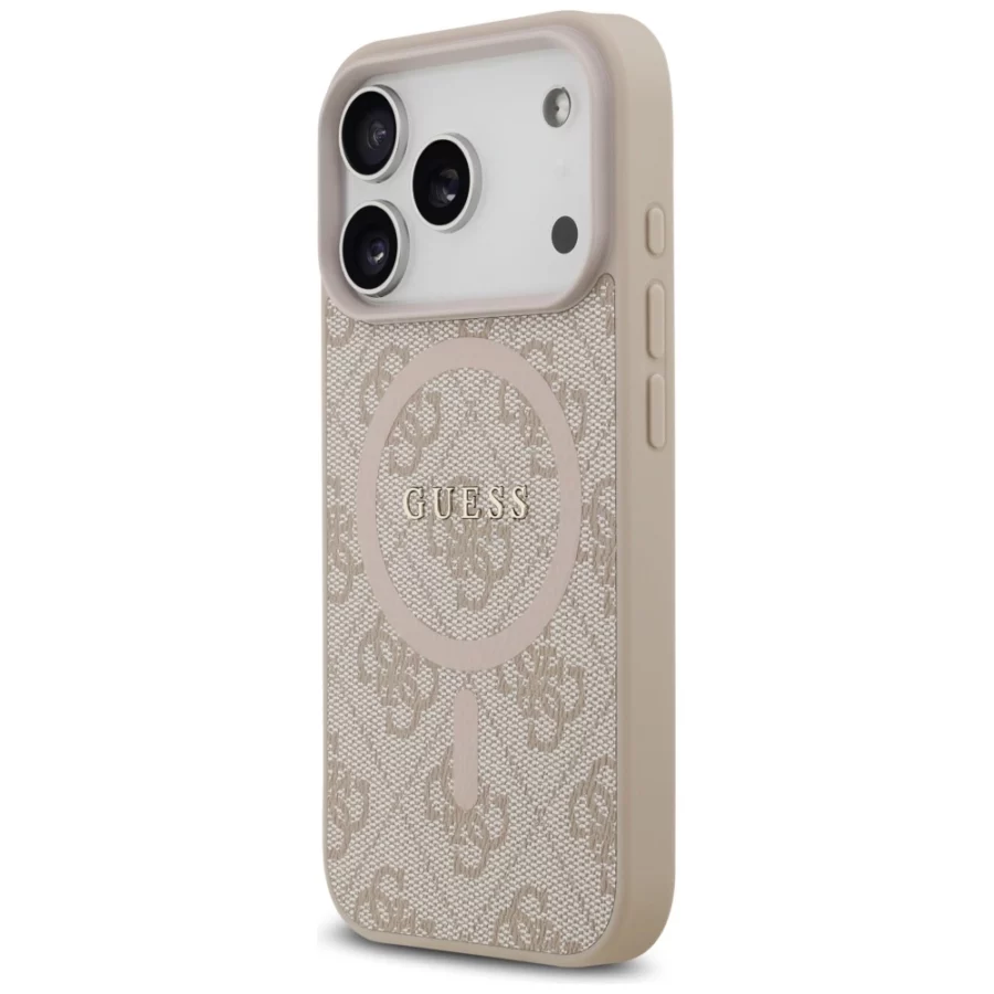 Etui Guess 4G Ring Classic Logo MagSafe na iPhone 17 Pro - różowe