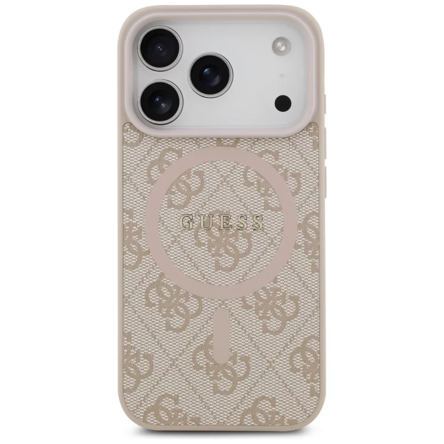 Etui Guess 4G Ring Classic Logo MagSafe na iPhone 17 Pro - różowe