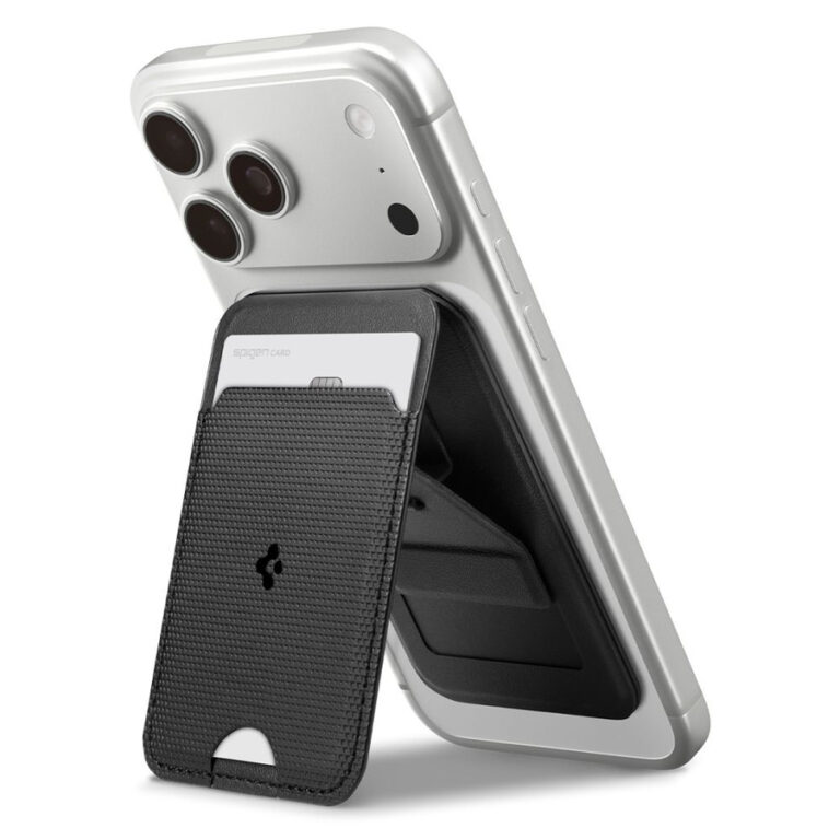SPIGEN S314-3 SLIM FOLD TRIPOD MAGSAFE UNIVERSAL MAGNETIC CARD HOLDER BLACK