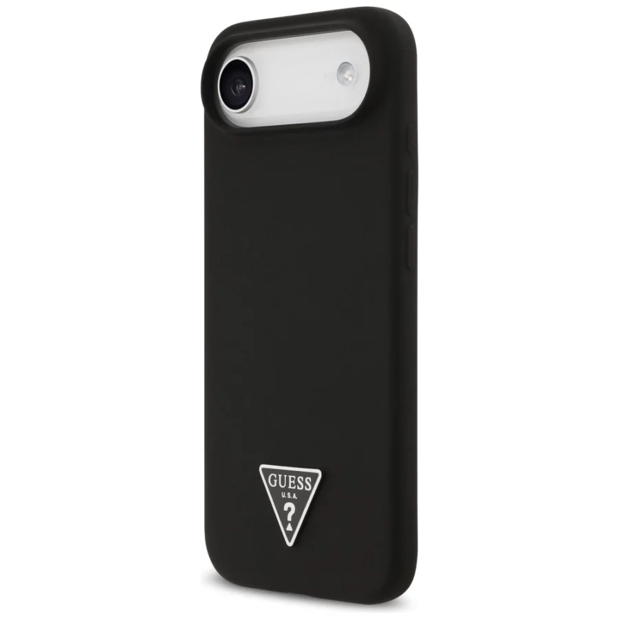Etui Guess Silicone Triangle Logo MagSafe do iPhone 17 Air - czarne