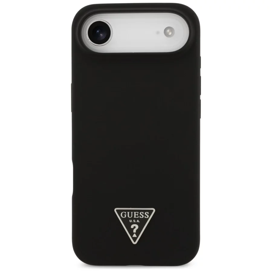 Etui Guess Silicone Triangle Logo MagSafe do iPhone 17 Air - czarne