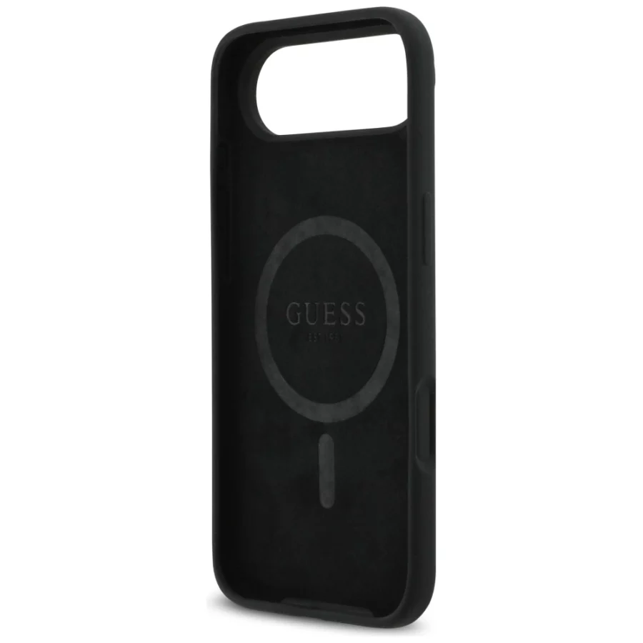 Etui Guess Silicone Triangle Logo MagSafe do iPhone 17 Air - czarne