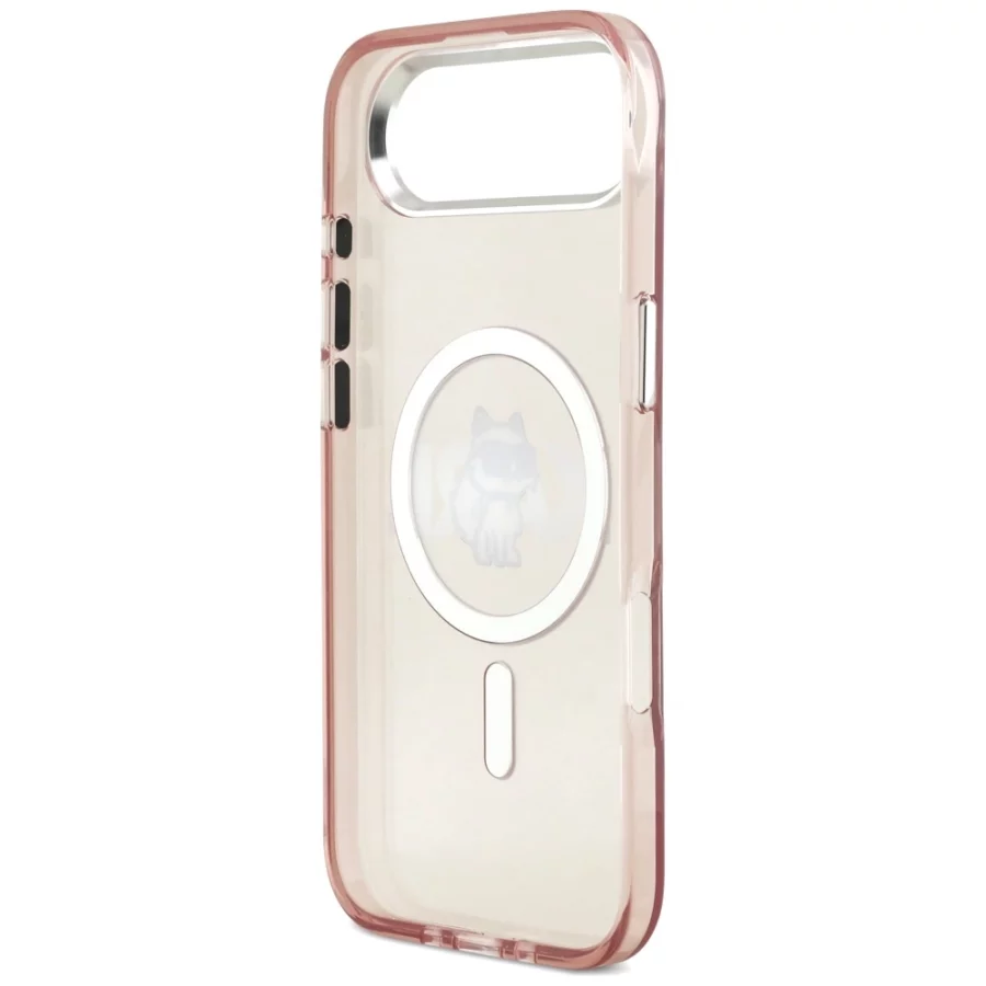 Etui Karl Lagerfeld IML Choupette Sketch Logo MagSafe na iPhone 17 Air - różowe
