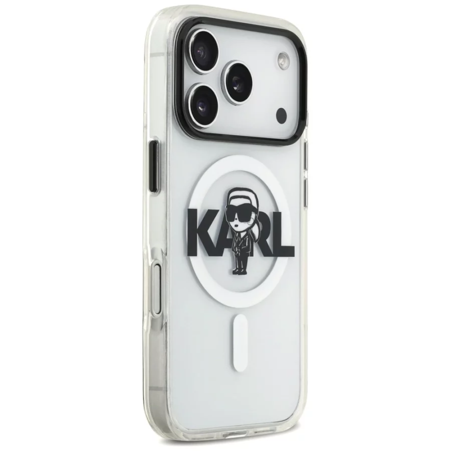 Etui Karl Lagerfeld IML Karl Sketch Logo MagSafe do iPhone 17 Pro - przezroczyste