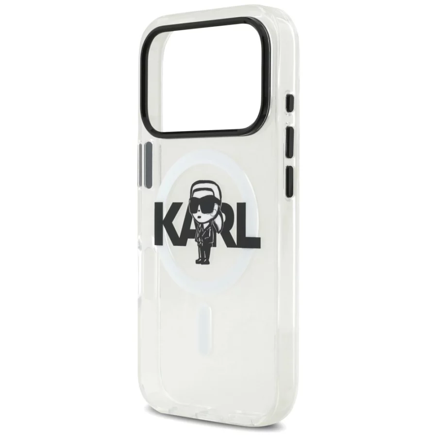 Etui Karl Lagerfeld IML Karl Sketch Logo MagSafe do iPhone 17 Pro - przezroczyste