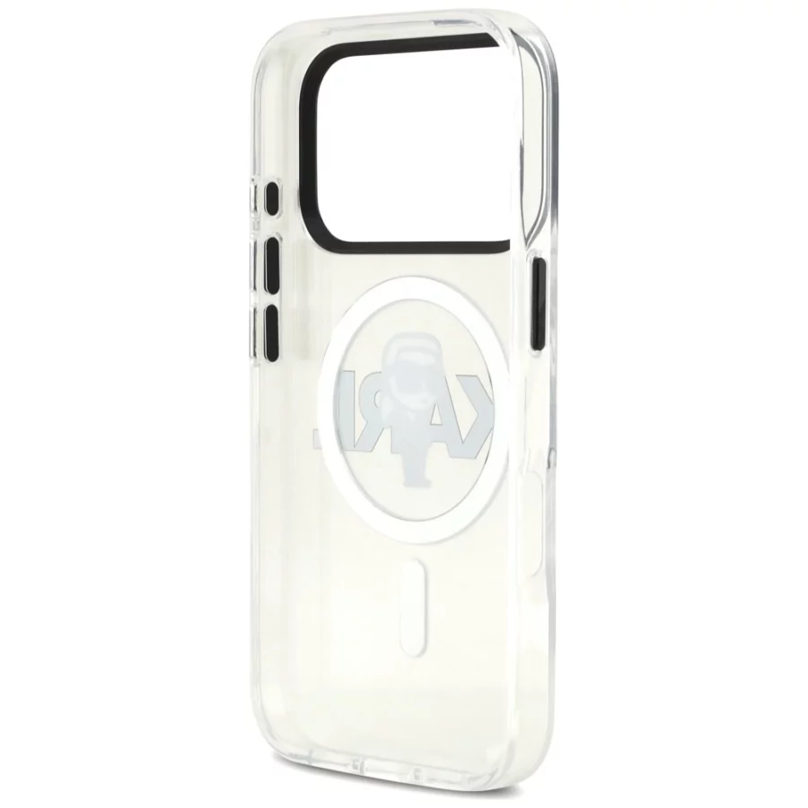 Etui Karl Lagerfeld IML Karl Sketch Logo MagSafe do iPhone 17 Pro - przezroczyste