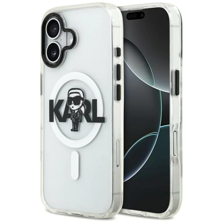 Etui Karl Lagerfeld IML Karl Sketch Logo MagSafe do iPhone 17 - przezroczyste