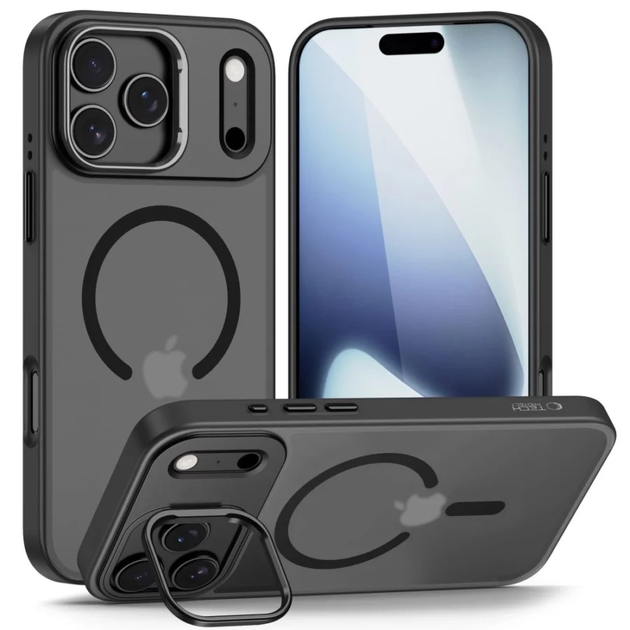 Etui Tech-Protect MagStand MagSafe na iPhone 17 Pro - czarny mat