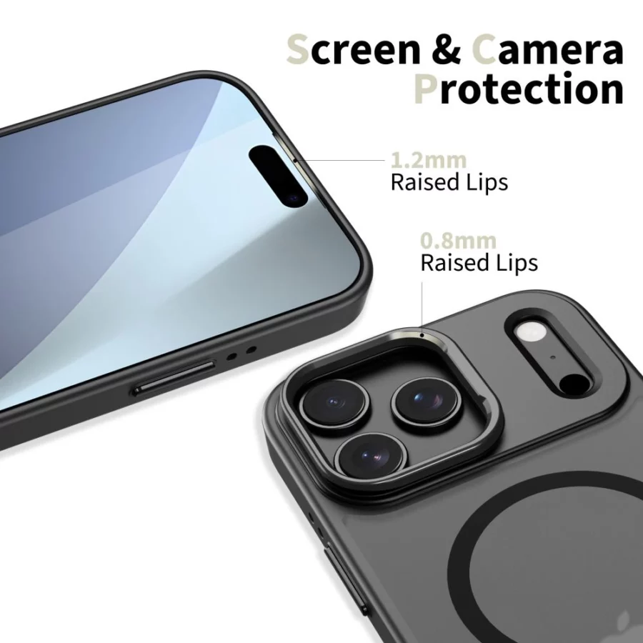 Etui Tech-Protect MagStand MagSafe na iPhone 17 Pro - czarny mat
