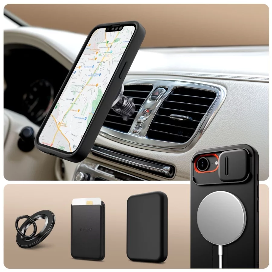 Etui Tech-Protect Kevlar Aura MagSafe na iPhone 16e / 17e - czarne