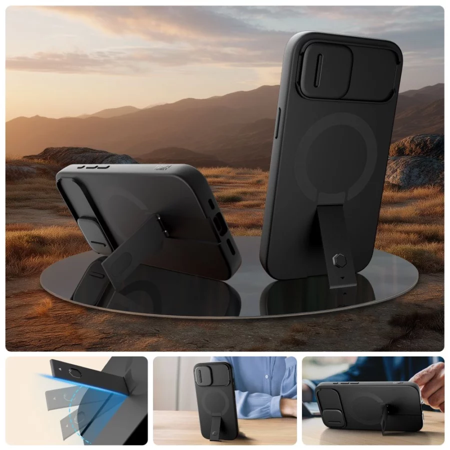 Etui Tech-Protect Kevlar Aura MagSafe na iPhone 16e / 17e - czarne