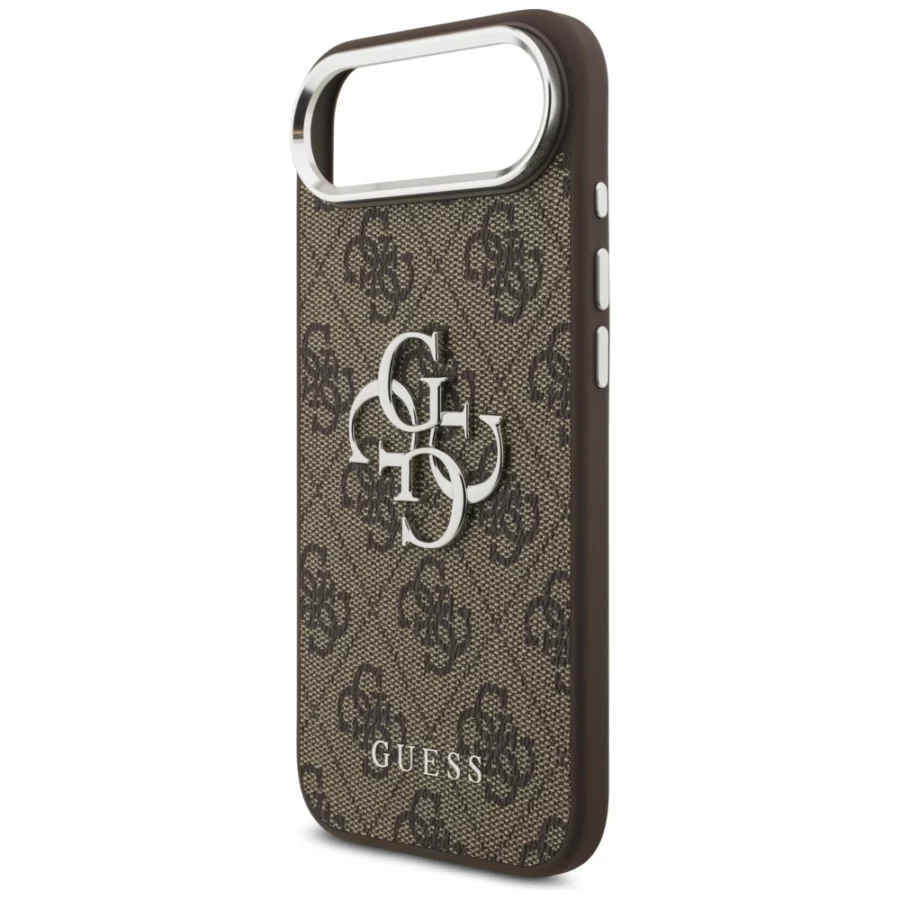 Etui Guess 4G Big 4G Classic Logo na iPhone 17 Air - brązowo-srebrne