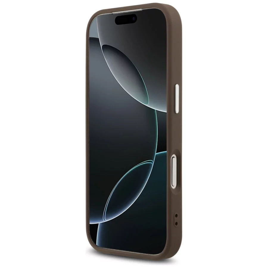Etui Guess 4G Big 4G Classic Logo na iPhone 17 Pro brązowy - srebrne