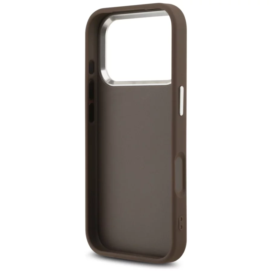 Etui Guess 4G Big 4G Classic Logo na iPhone 17 Pro brązowy - srebrne