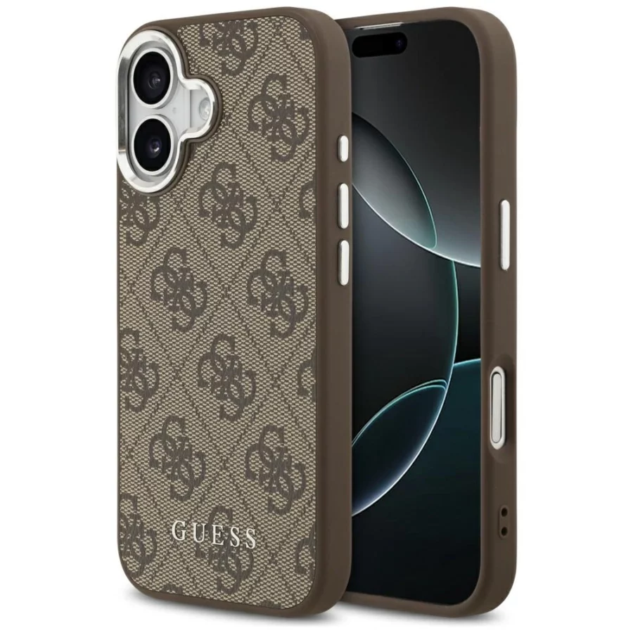 Etui Guess 4G Classic Logo MagSafe na iPhone 17 - brązowe