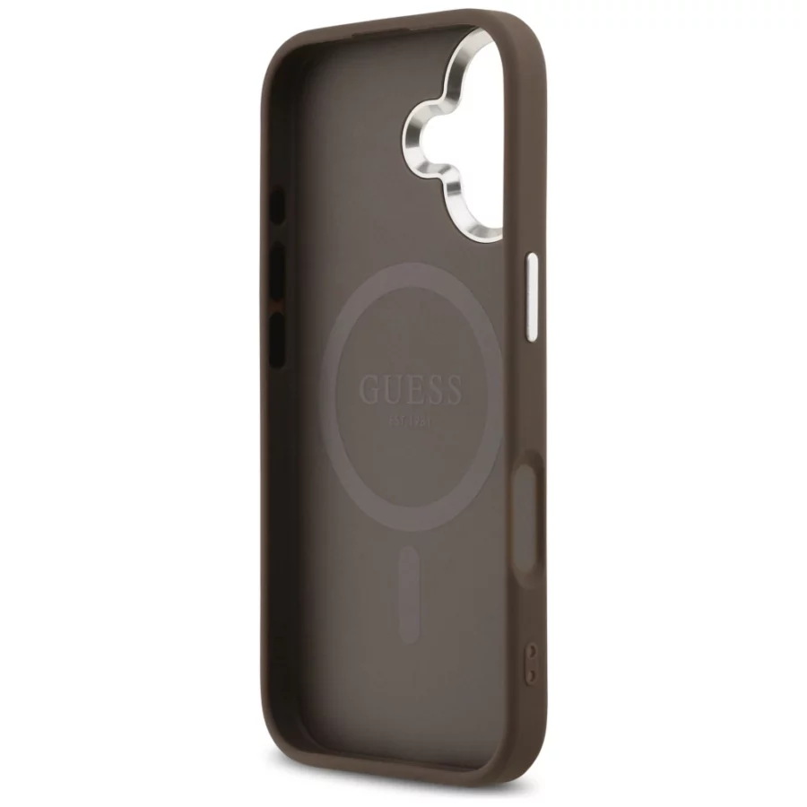 Etui Guess 4G Classic Logo MagSafe na iPhone 17 - brązowe