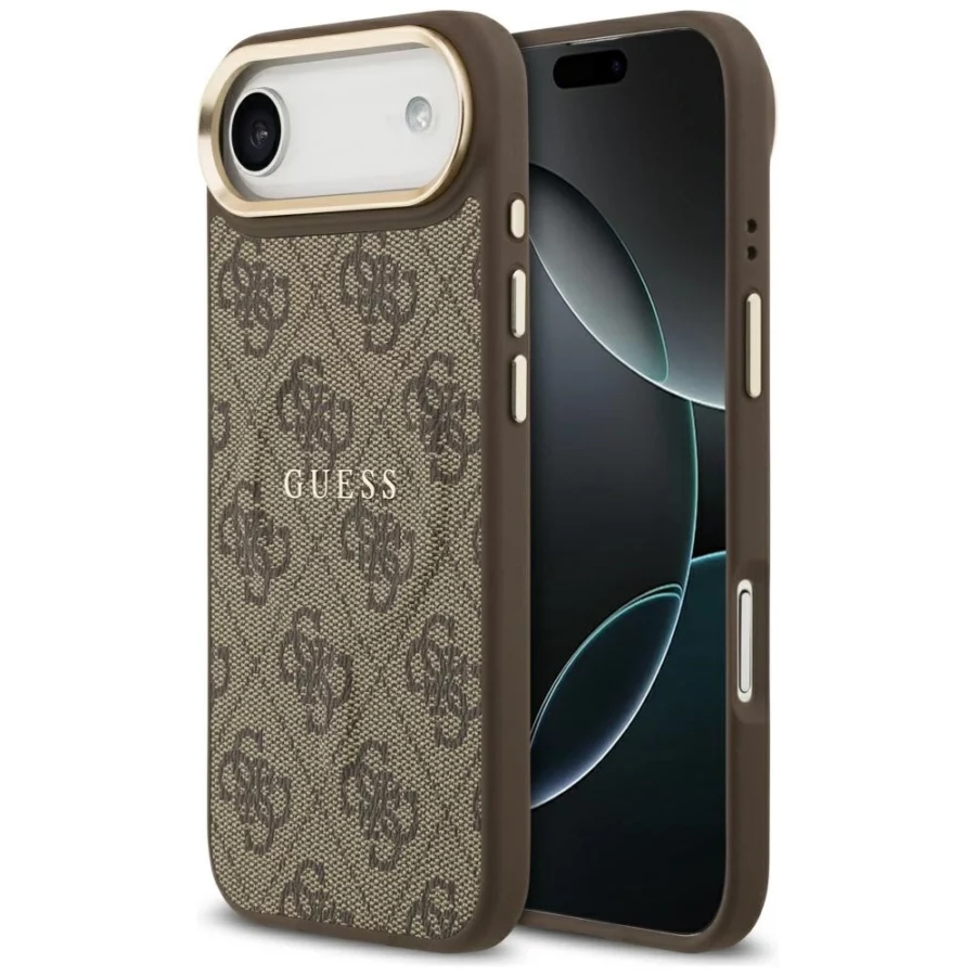 Etui Guess 4G PU Classic Logo MagSafe na iPhone 17 Air - brązowe