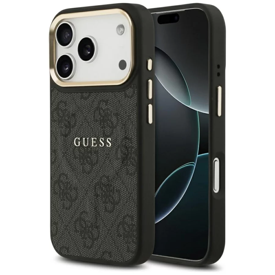 Etui Guess 4G PU Classic Logo MagSafe na iPhone 17 Pro - czarne