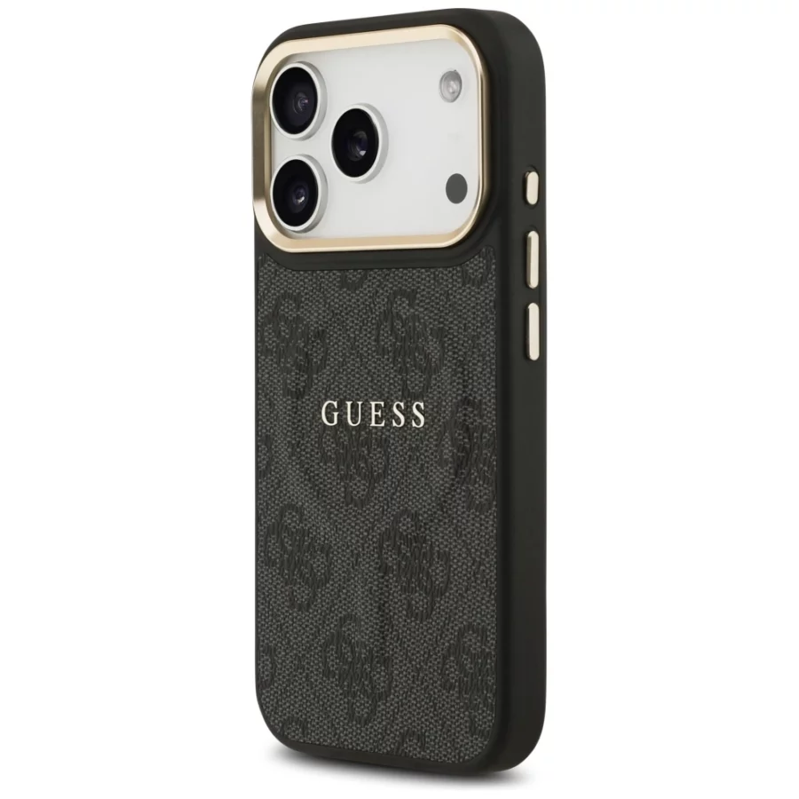 Etui Guess 4G PU Classic Logo MagSafe na iPhone 17 Pro - czarne