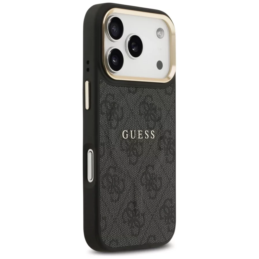 Etui Guess 4G PU Classic Logo MagSafe na iPhone 17 Pro - czarne