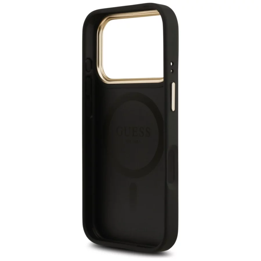Etui Guess 4G PU Classic Logo MagSafe na iPhone 17 Pro - czarne