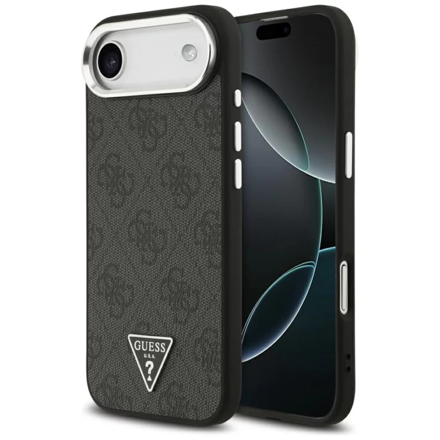 Etui Guess 4G Triangle Logo MagSafe na iPhone 17 Air - czarne