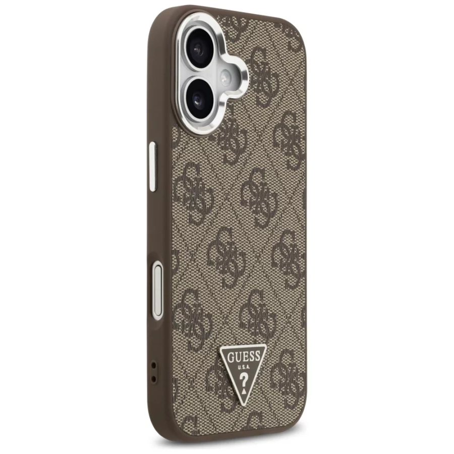 Etui Guess 4G Triangle Logo MagSafe na iPhone 17 - brązowe