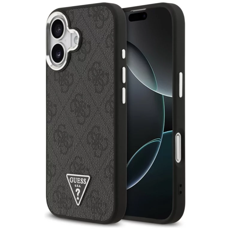 Etui Guess 4G Triangle Logo MagSafe na iPhone 17 - czarne