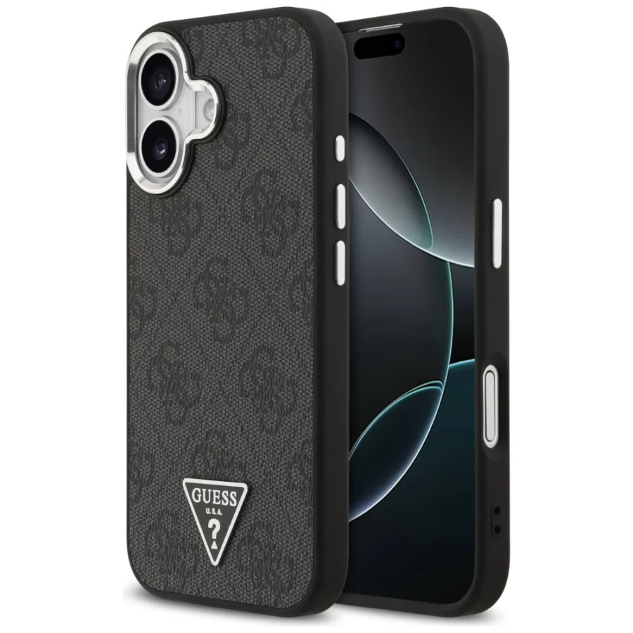 Etui Guess 4G Triangle Logo MagSafe na iPhone 17 - czarne