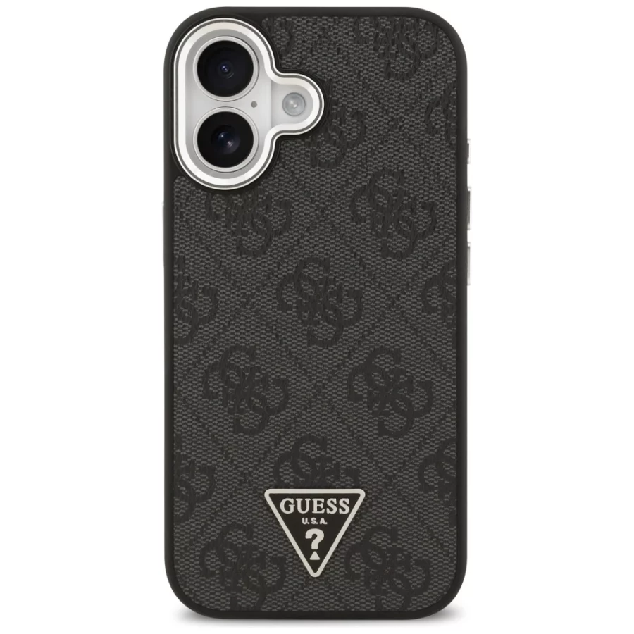 Etui Guess 4G Triangle Logo MagSafe na iPhone 17 - czarne