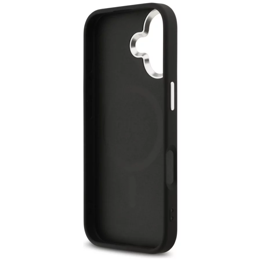 Etui Guess 4G Triangle Logo MagSafe na iPhone 17 - czarne