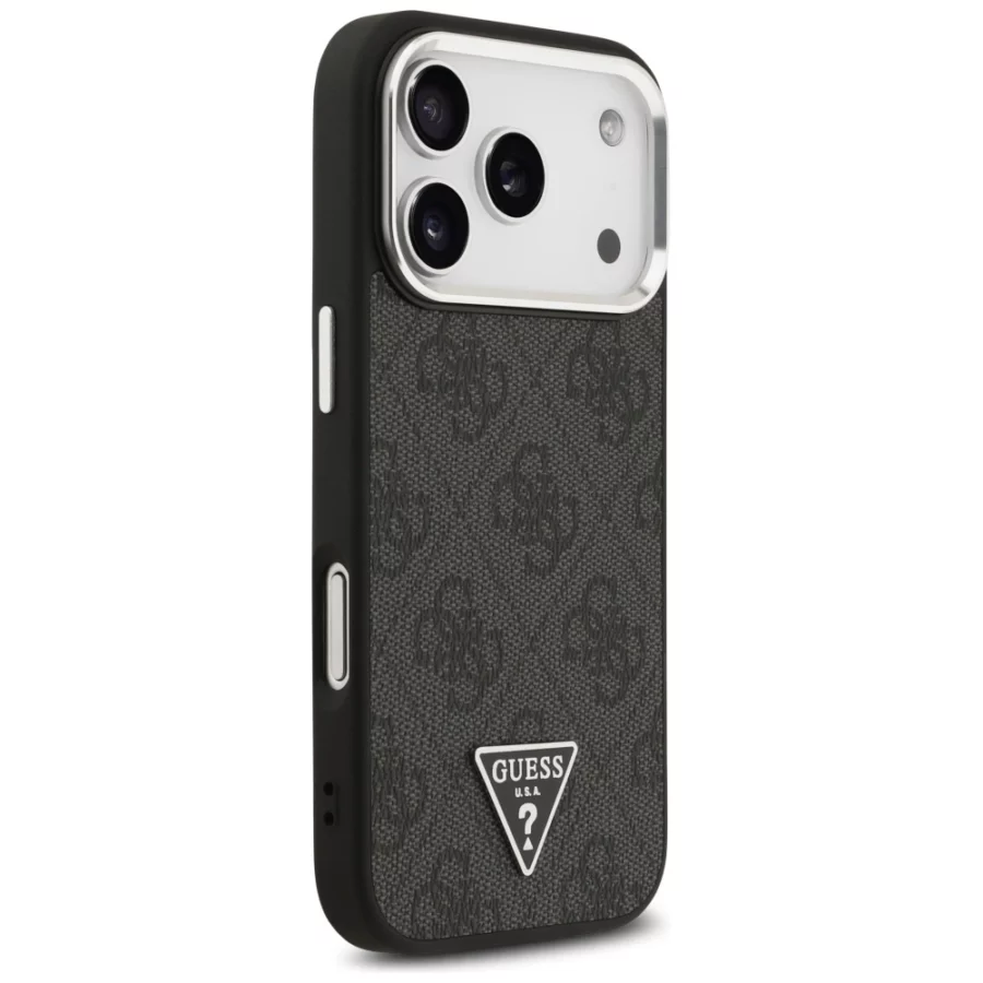 Etui Guess 4G Triangle Logo MagSafe na iPhone 17 Pro - czarne
