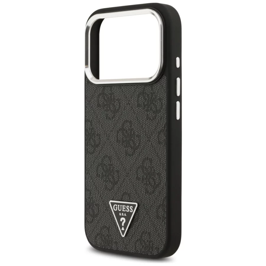 Etui Guess 4G Triangle Logo MagSafe na iPhone 17 Pro - czarne
