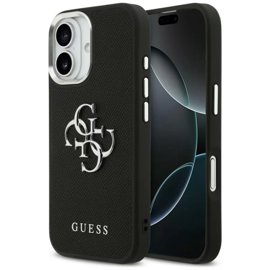 Etui Guess Grained Big 4G Classic Logo na iPhone 17 - czarne