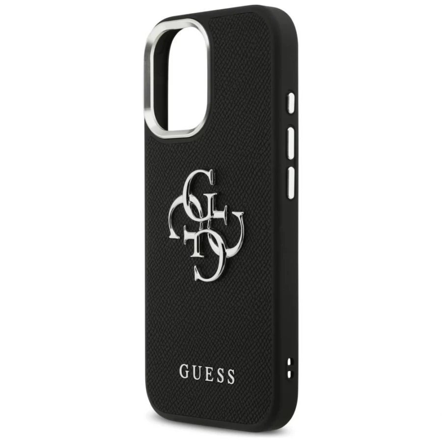 Etui Guess Grained Big 4G Classic Logo na iPhone 17 - czarne