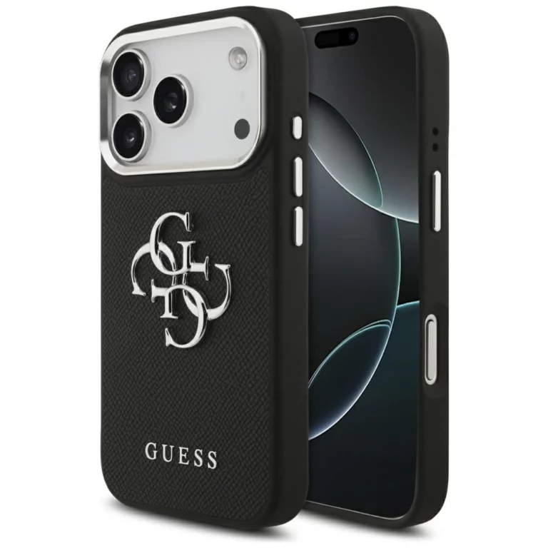 Etui Guess Grained Big 4G Classic Logo na iPhone 17 Pro - czarne