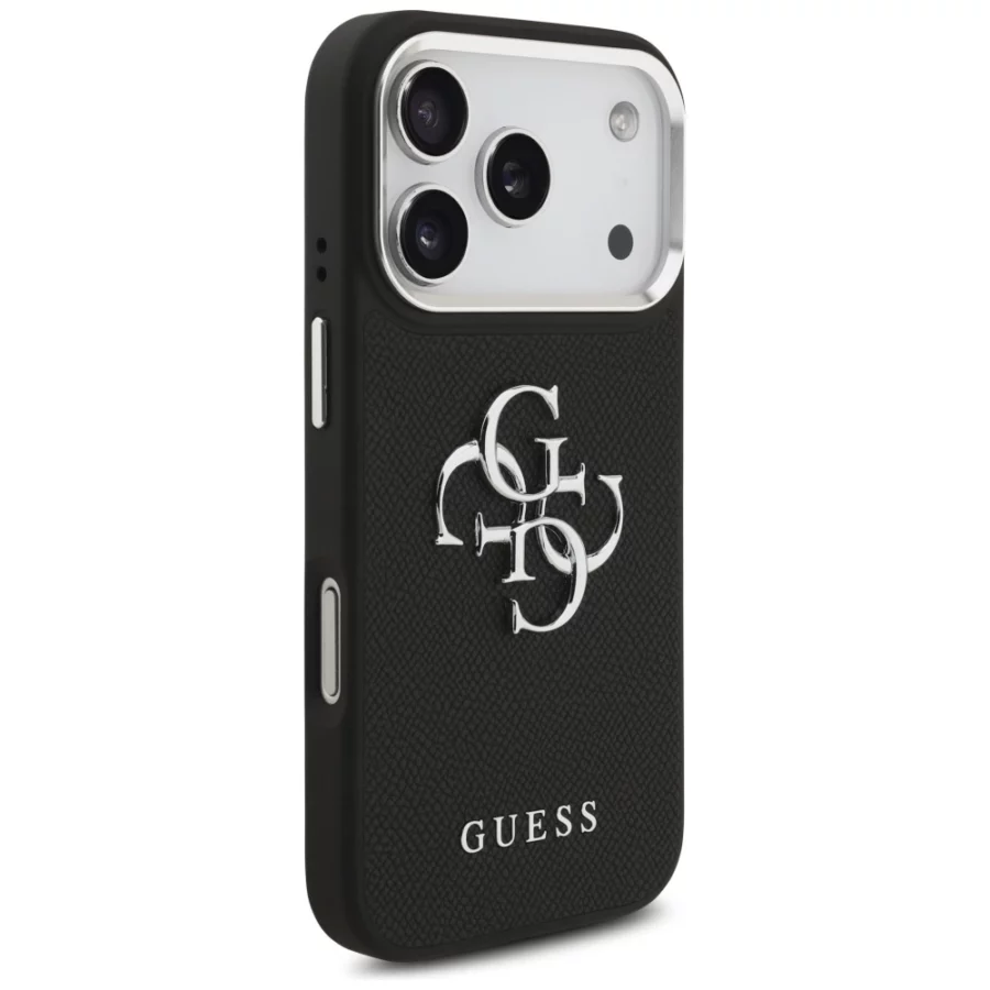 Etui Guess Grained Big 4G Classic Logo na iPhone 17 Pro - czarne