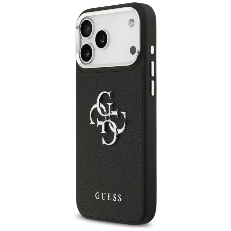 Etui Guess Grained Big 4G Classic Logo na iPhone 17 Pro Max - czarne