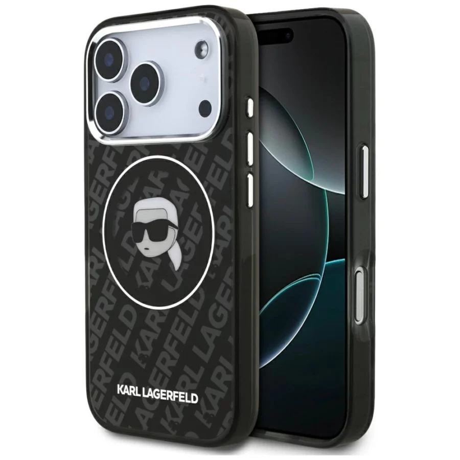 Etui Karl Lagerfeld IML Karl Head Logo MagSafe na iPhone 17 Pro - czarne