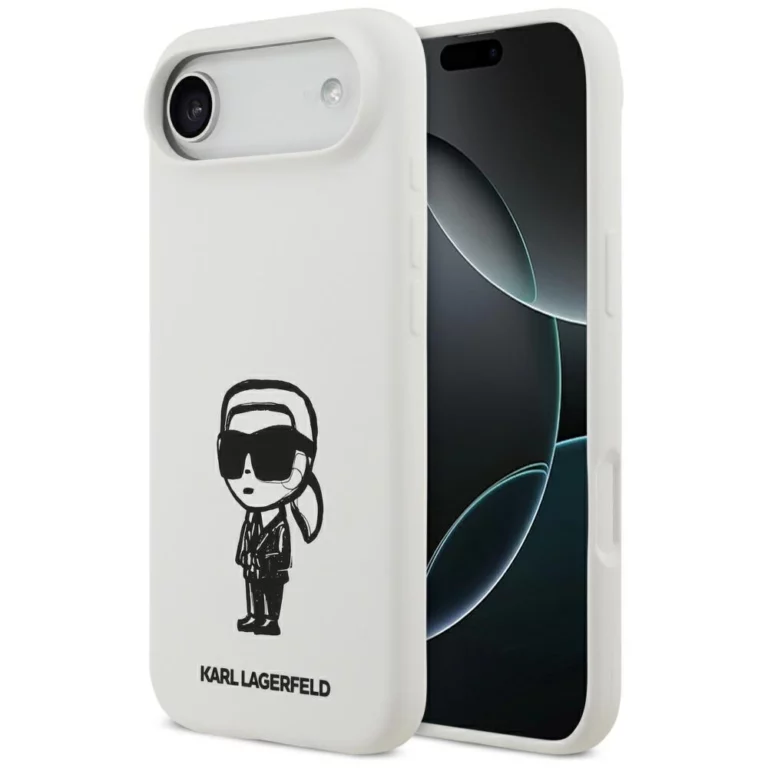 Etui Karl Lagerfeld Silicone Karl Sketch & Logo MagSafe na iPhone 17 Air - białe