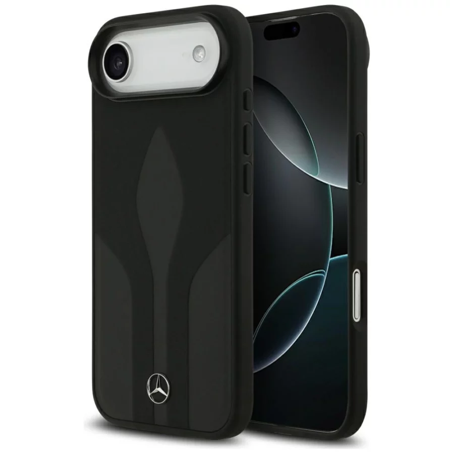 Etui Mercedes Leather The Move MagSafe na iPhone 17 Air - czarne