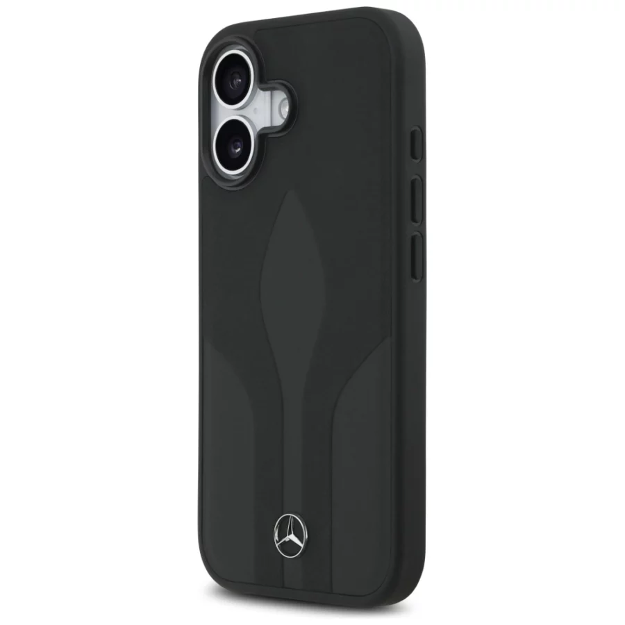 Etui Mercedes Leather The Move MagSafe na iPhone 17 - czarne